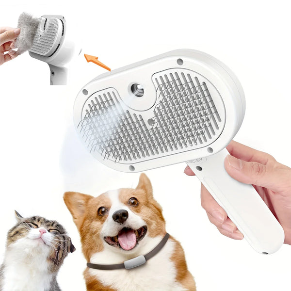 Gentle Pet Grooming Steam Brush