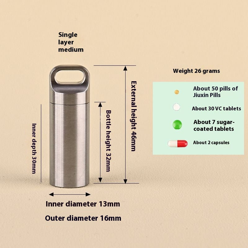 Compact Waterproof Pill Capsule