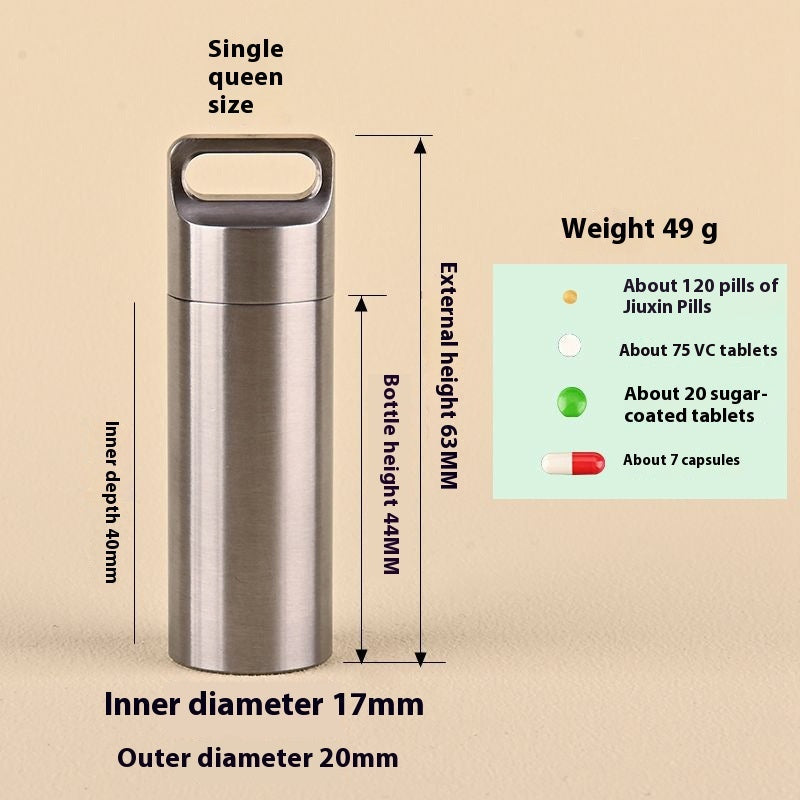 Compact Waterproof Pill Capsule