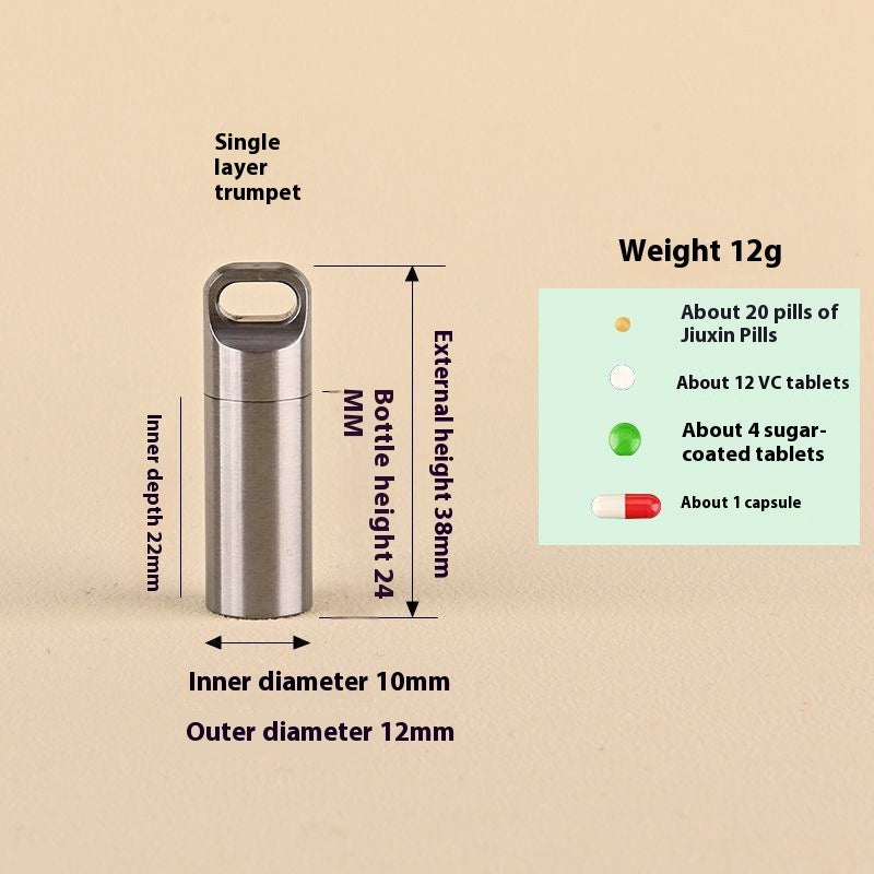 Compact Waterproof Pill Capsule